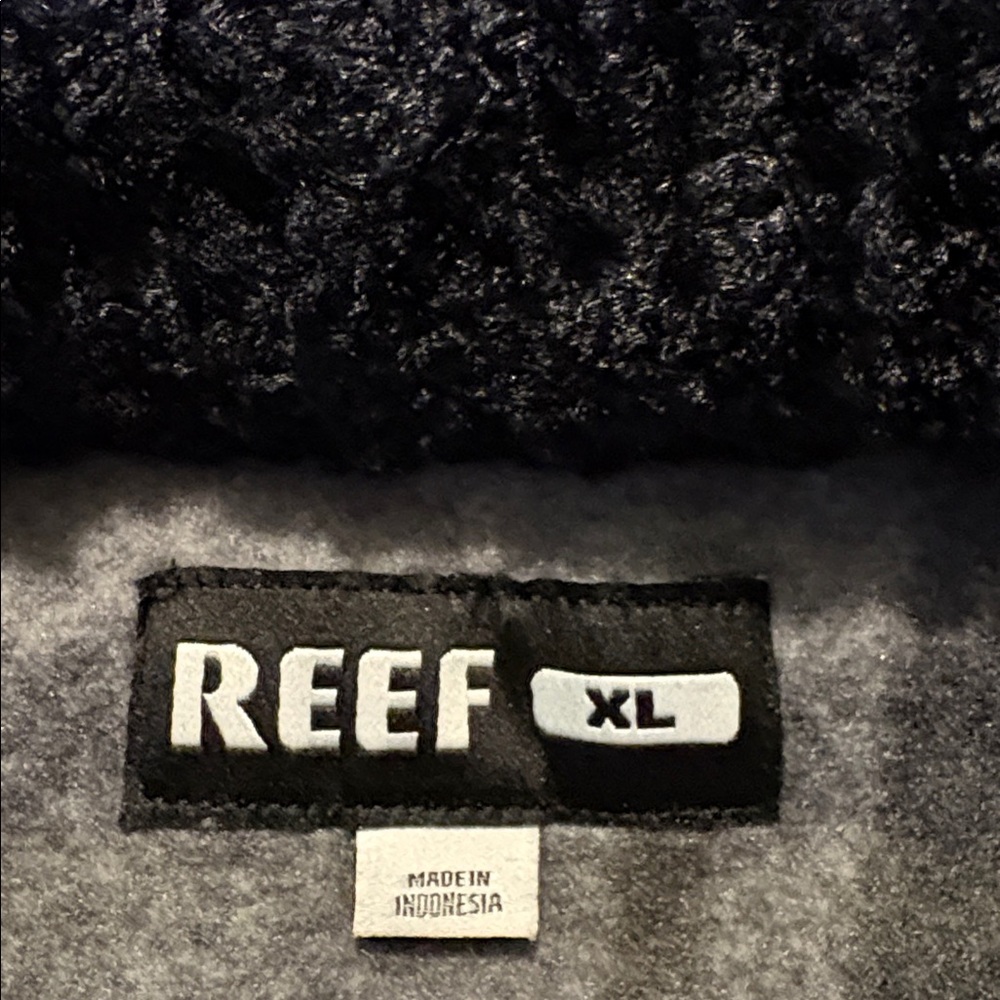 Reef XL Black Gray Flannel Jacket Coat - Picture 3 of 3